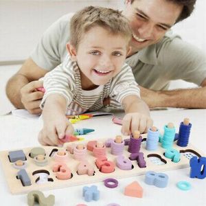 Kids Pairing Board Math Preschool Montessori Educational Wooden Toy For  + #