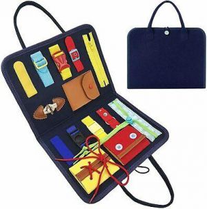 Busy Board Montessori Toys for Toddlers Sensory Toys Learning Basic Dress Skill