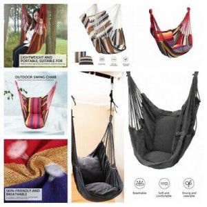הכי שווה ברשת! משחקים ואביזרים ADHD Hanging Rope Chair Hammock Swing Seat Indoor Outdoor Patio Porch Garden Supplies