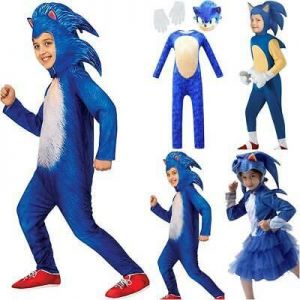 Kids Cosplay Costume Sonic The Hedgehog Boys Girls Set Fancy Dress Party Clothes