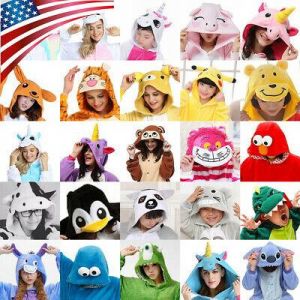 Kids Adult Costume Cosplay Kigurumi Halloween Pajamas Animal Xmas Gift Jumpsuit