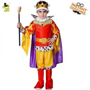 הכי שווה ברשת! תחפושות Halloween Kids Deluxe King Prince Costumes Cosplay  Fancy Outfits for  Boys