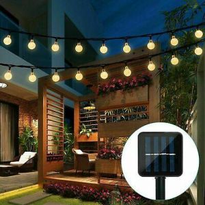 Solar Powered 50 LED String Light Garden Path Yard Decor Lamp Outdoor Waterproof